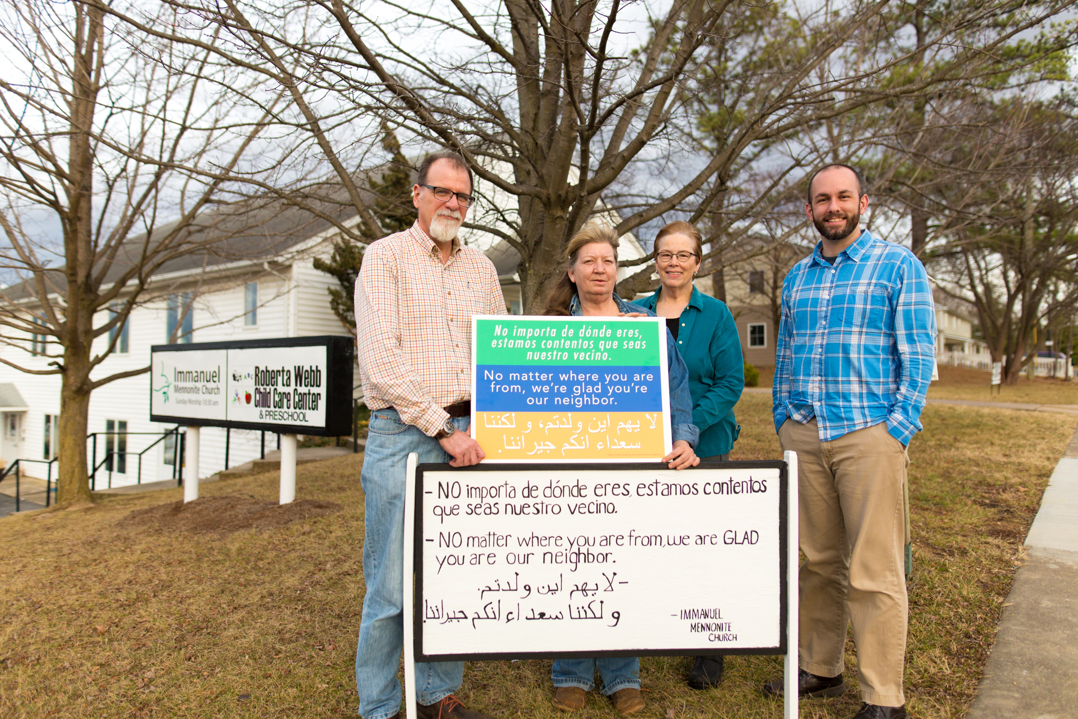 Welcome sign team