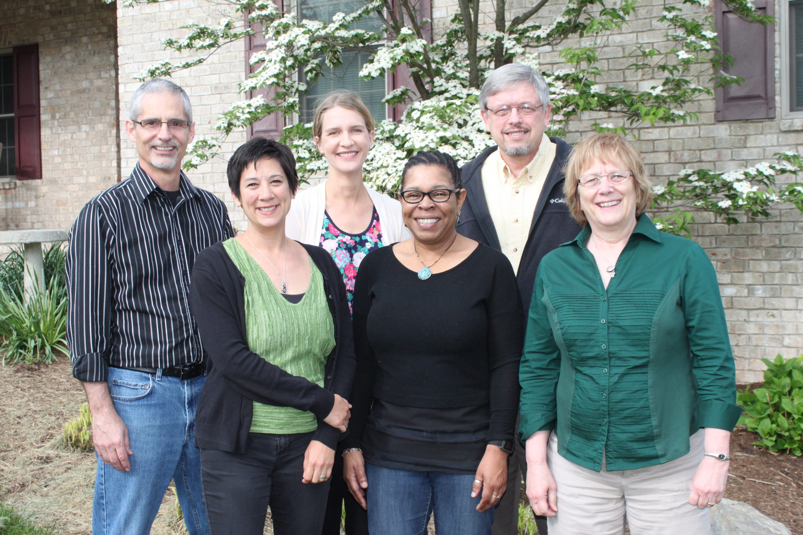 The Panel on Sexual Abuse Prevention in May 2016: (l. to r.) Ross Erb, Jenny Castro, Anna Groff, Regina Shands Stoltzfus, David Miller, Nancy Kauffmann.