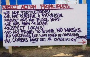 Sign at the Oceti Sakowin Camp. Photo credit: Ken Gingerich