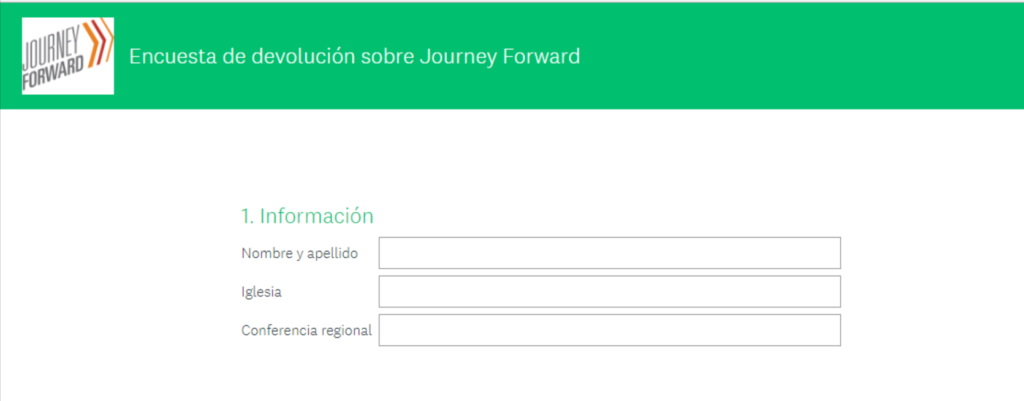 Encuesta de devolución sobre Journey Forward