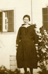 Nellie on a Windy Day in the Garden.Nellie Miller Mann Photographs, 1922-1924.