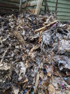 Image of compost pile that hasn't decomposed.