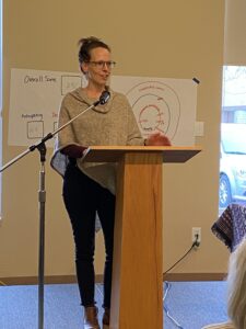 Jenna Liechty Martin at podium